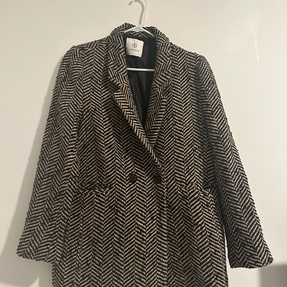 Anine Bing Women's Diana Fishbone Blazer Coat - Picture 2 of 7